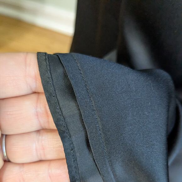 Vintage Prom Dress Maxi Gown 8 Black White 90s Y2K Goth Glam Floral Strapless - Picture 10 of 13